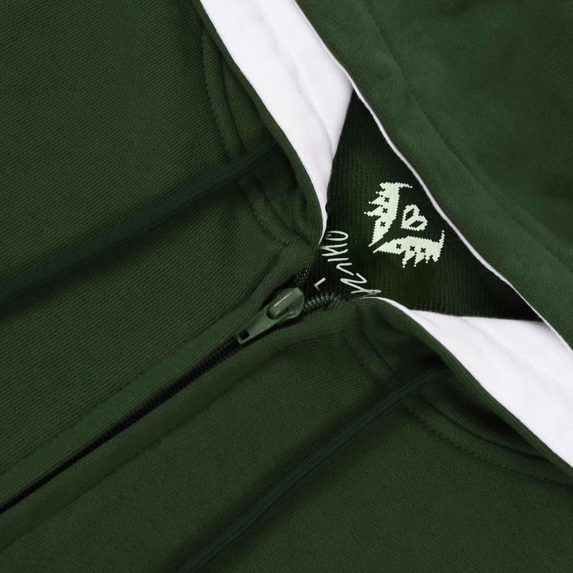 Green Hardcore Zip Up Hoodie