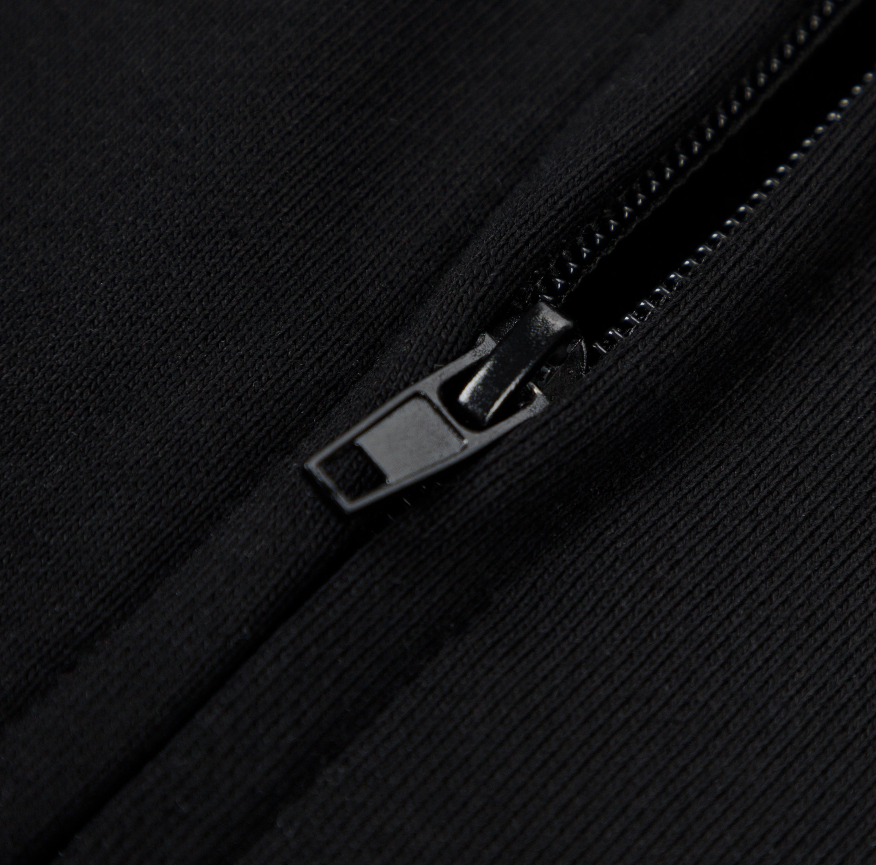 Black Hardcore Zip Up Hoodie